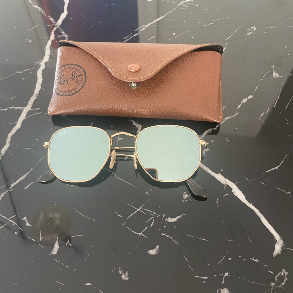 Ray-Ban hexagonal reflective sunglasses - like new!